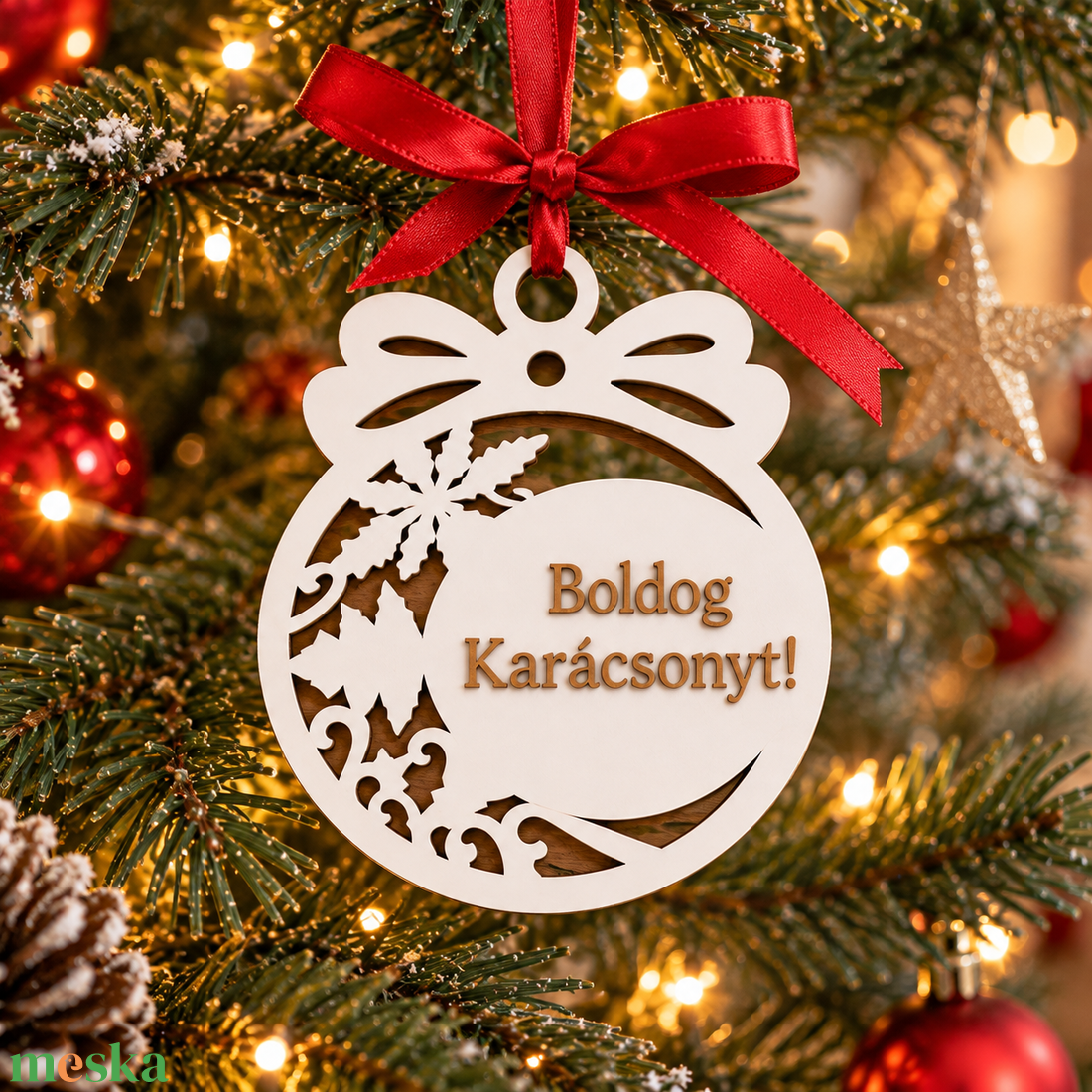 Egyedi névre szóló 3D karácsonyfadísz - karácsony - karácsonyi lakásdekoráció - karácsonyfadíszek - Meska.hu