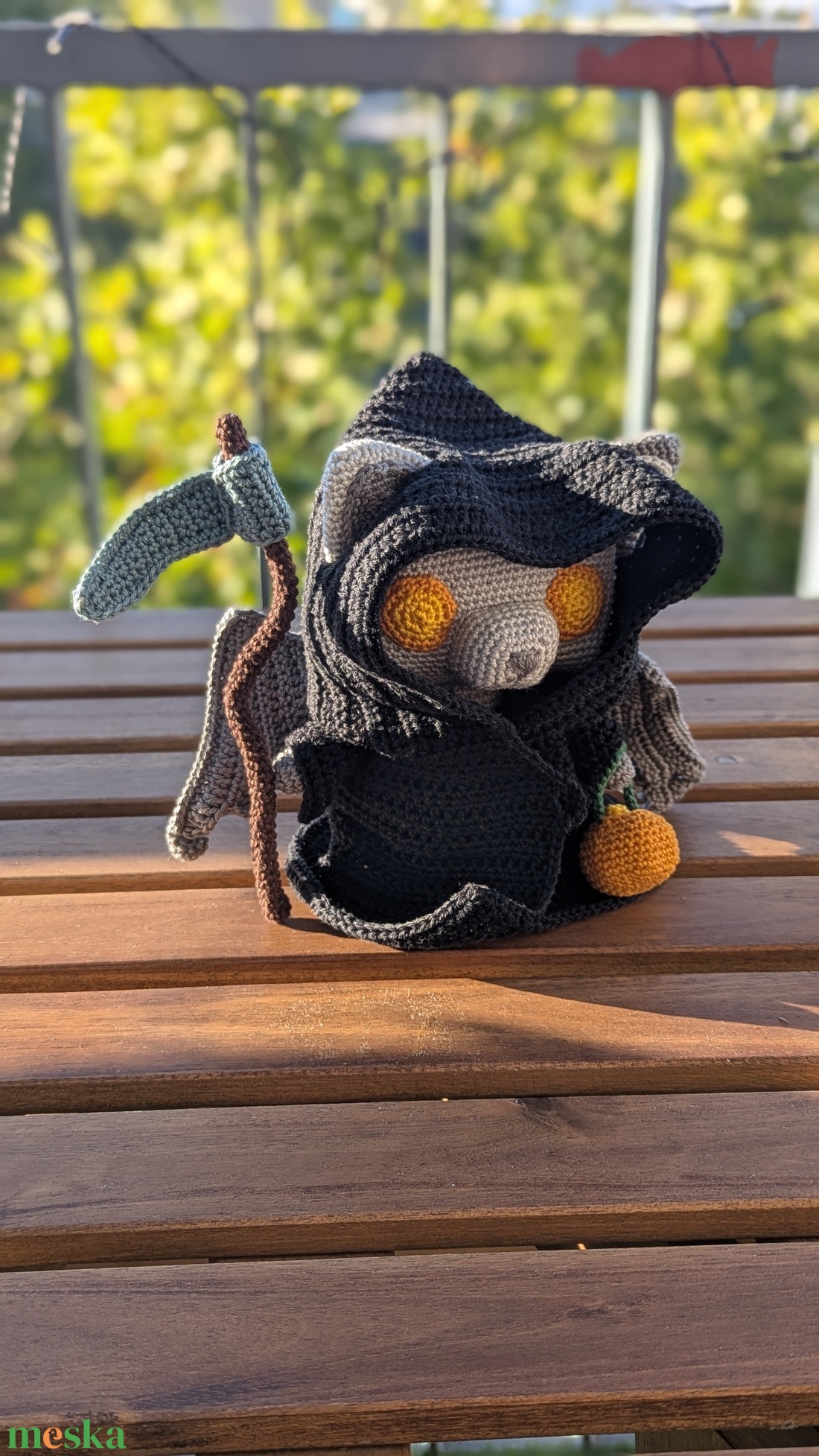 Amigurumi A kaszás macska  - játék & sport - plüssállat & játékfigura - cica - Meska.hu