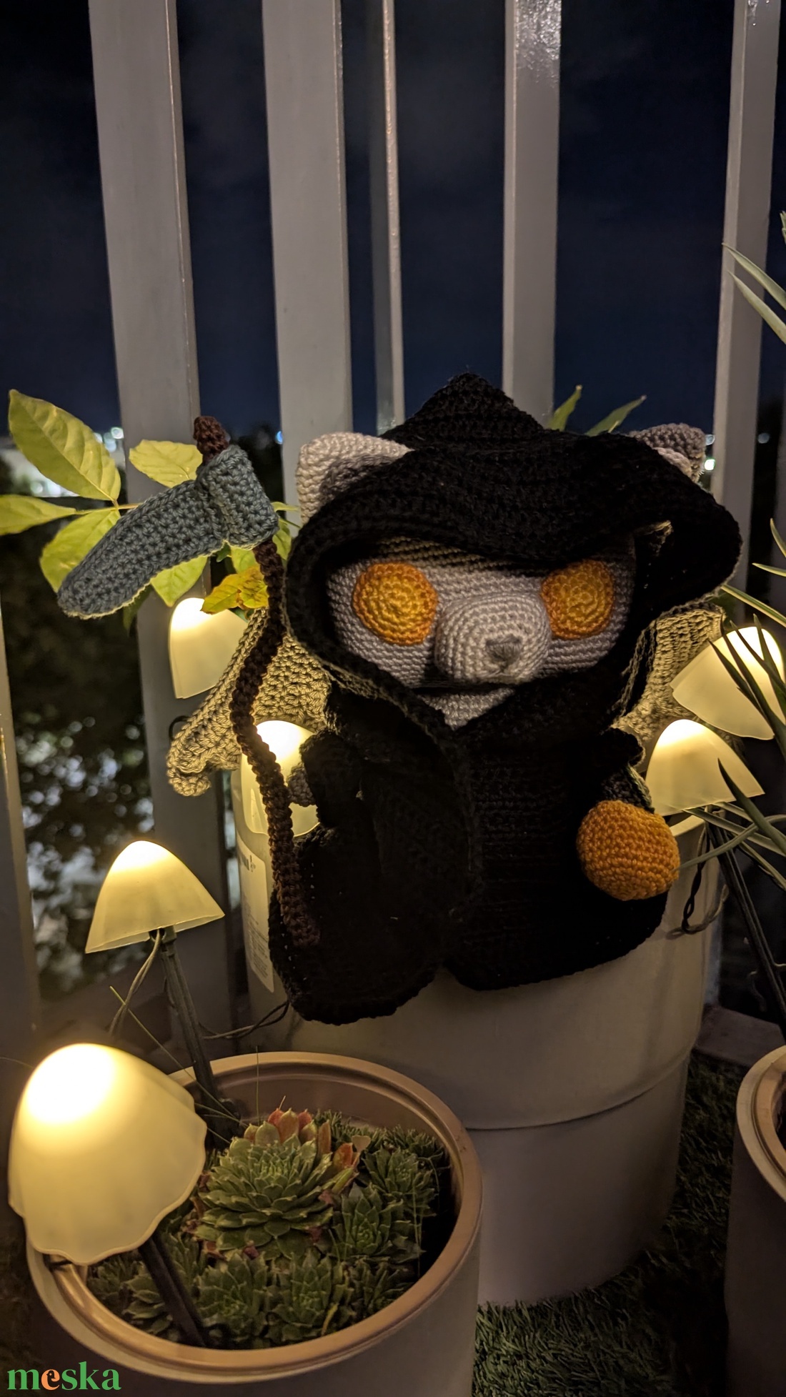 Amigurumi A kaszás macska  - játék & sport - plüssállat & játékfigura - cica - Meska.hu