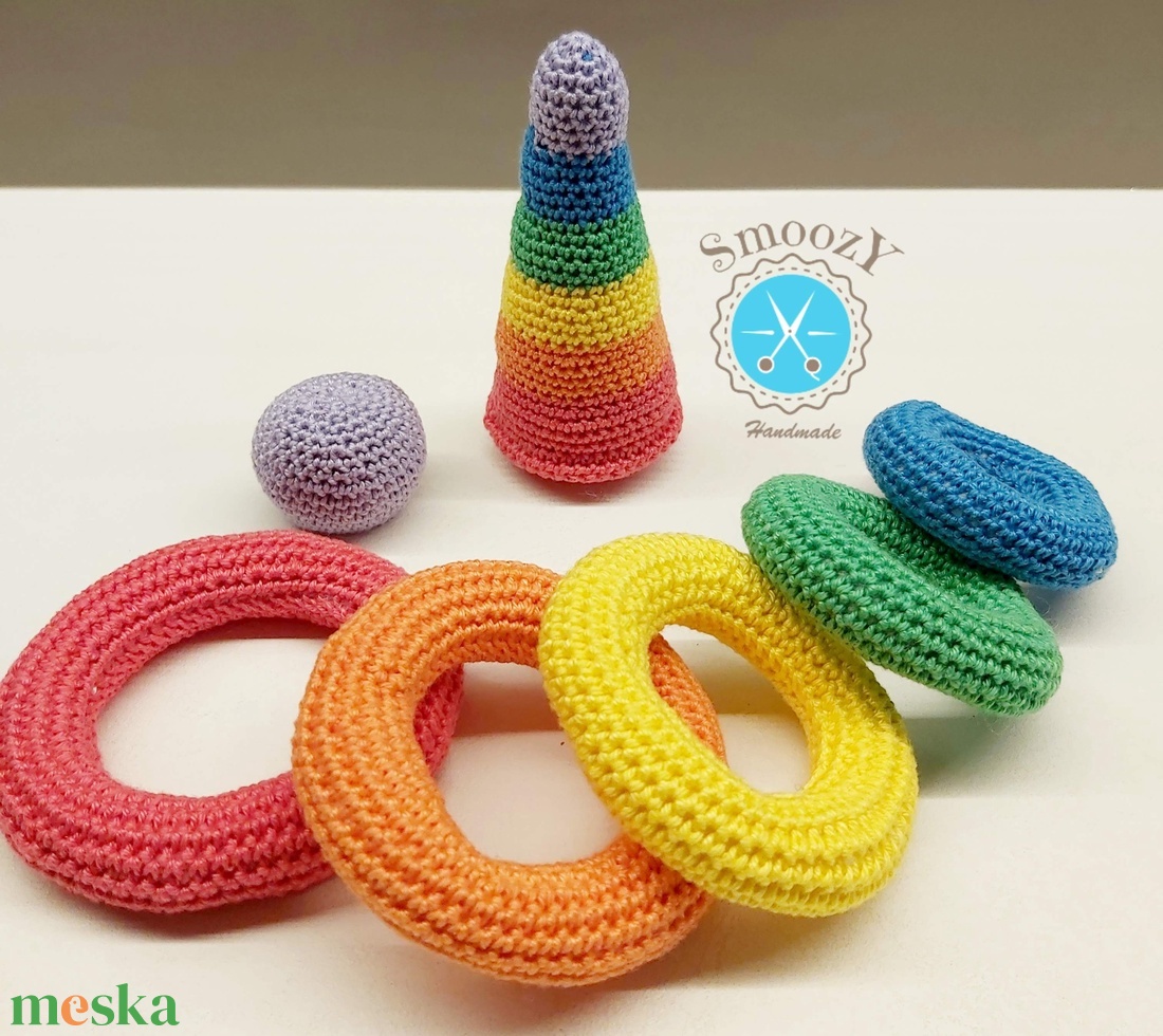 Horgolt építő torony játék - játék & sport - készségfejlesztő és logikai játék - montessori szivárvány, waldorf játékok - Meska.hu Horgolt építő torony játék - játék & sport - készségfejlesztő és logikai játék - montessori szivárvány, waldorf játékok - Meska.hu