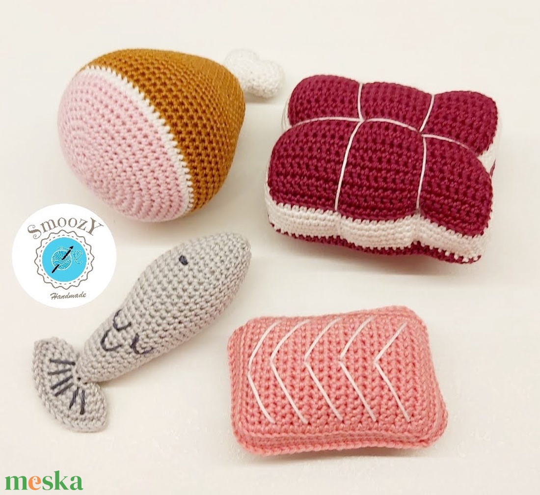 Horgolt hús termékek minta - diy (csináld magad) - szabásminta, útmutató - horgolási minta - Meska.hu Horgolt hús termékek minta - diy (csináld magad) - szabásminta, útmutató - horgolási minta - Meska.hu