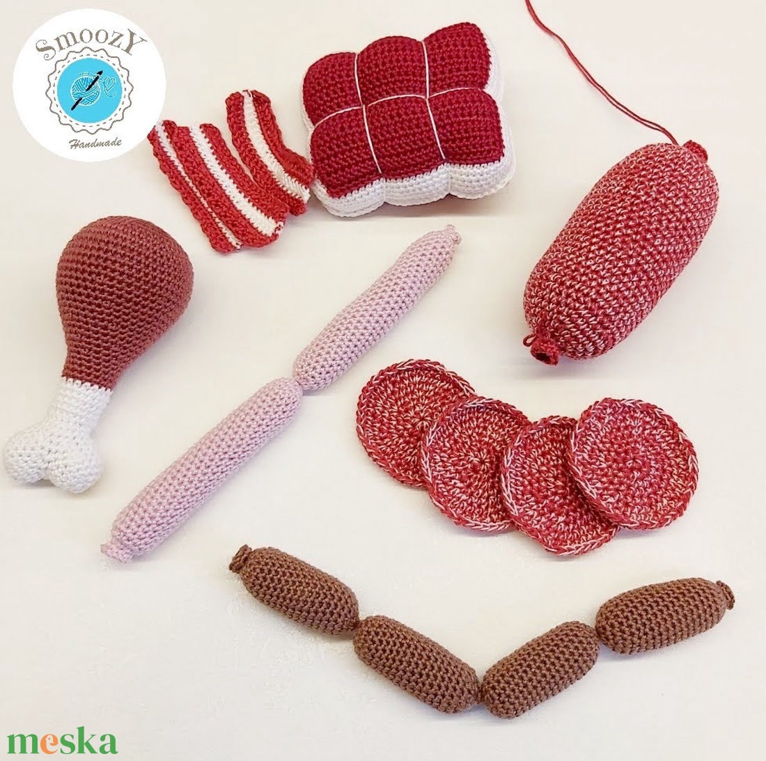 Horgolt hús termékek minta - diy (csináld magad) - szabásminta, útmutató - horgolási minta - Meska.hu Horgolt hús termékek minta - diy (csináld magad) - szabásminta, útmutató - horgolási minta - Meska.hu