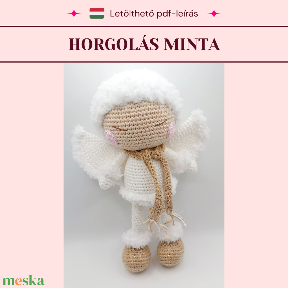 Horgolt angyal horgolási minta - karácsony - karácsonyi lakásdekoráció - karácsonyi manók, figurák - Meska.hu Horgolt angyal horgolási minta - karácsony - karácsonyi lakásdekoráció - karácsonyi manók, figurák - Meska.hu