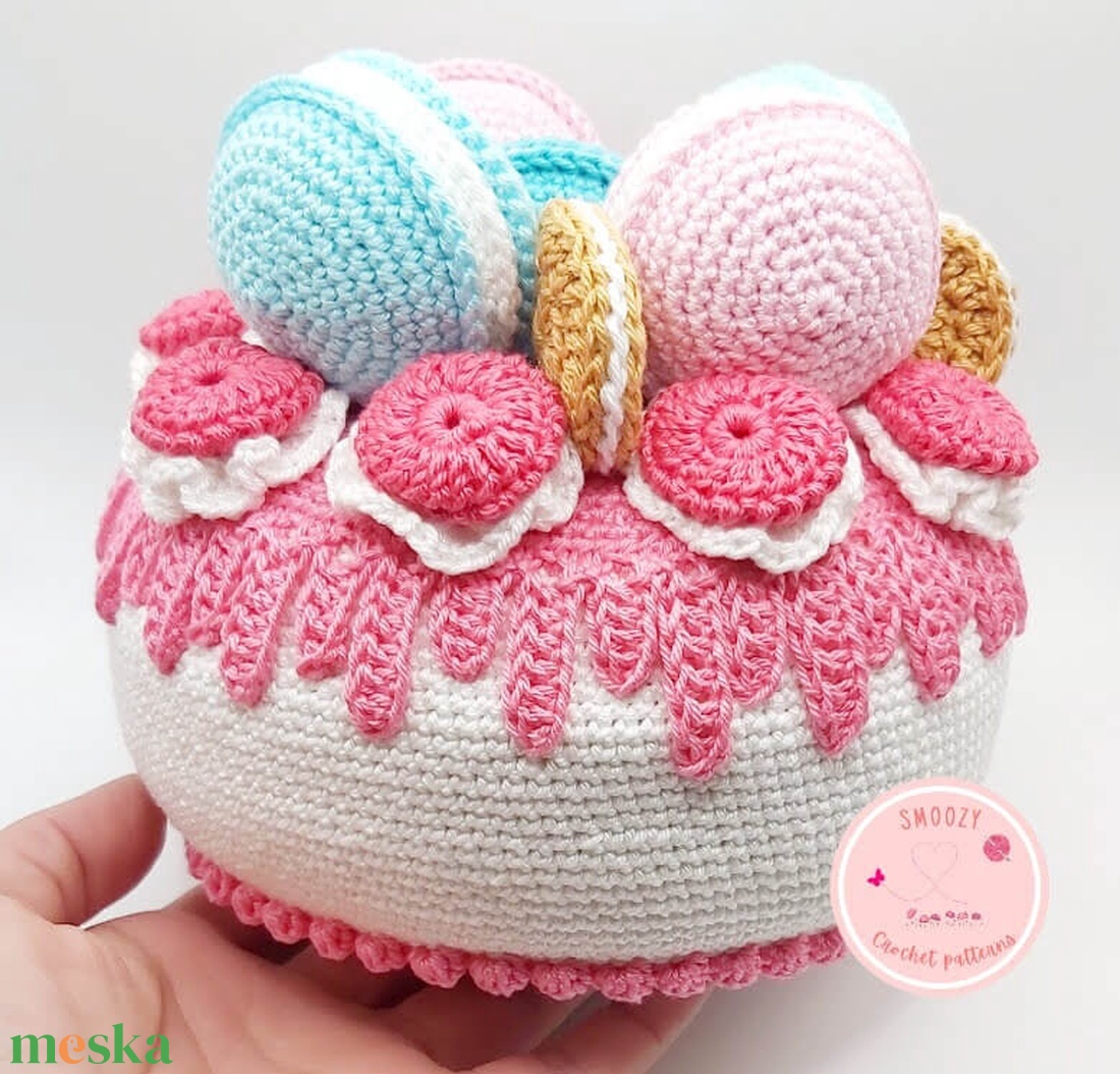 Horgolt torta mintaleírás - diy (csináld magad) - szabásminta, útmutató - horgolási minta - Meska.hu