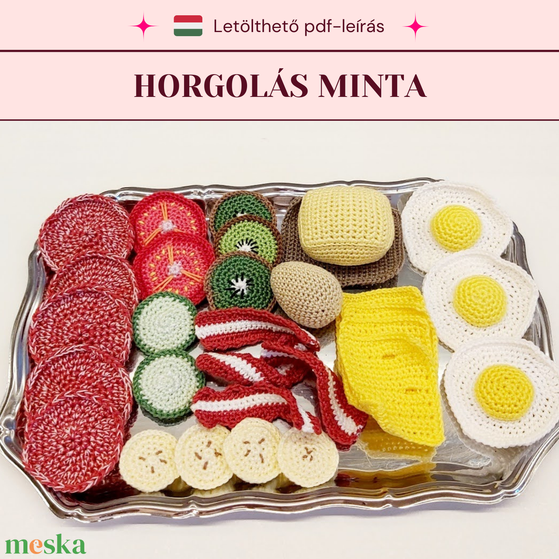 Horgolt reggeli szett minta - diy (csináld magad) - szabásminta, útmutató - horgolási minta - Meska.hu Horgolt reggeli szett minta - diy (csináld magad) - szabásminta, útmutató - horgolási minta - Meska.hu