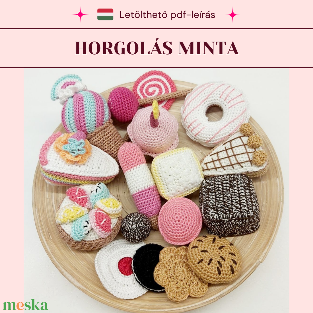 Horgolt édességek minta - diy (csináld magad) - szabásminta, útmutató - horgolási minta - Meska.hu Horgolt édességek minta - diy (csináld magad) - szabásminta, útmutató - horgolási minta - Meska.hu