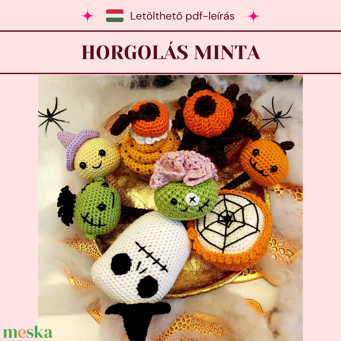 Horgolt Halloween-i édességek minta - otthon & életmód - dekoráció - halloween - halloweeni dekoráció - Meska.hu Horgolt Halloween-i édességek minta - otthon & életmód - dekoráció - halloween - halloweeni dekoráció - Meska.hu