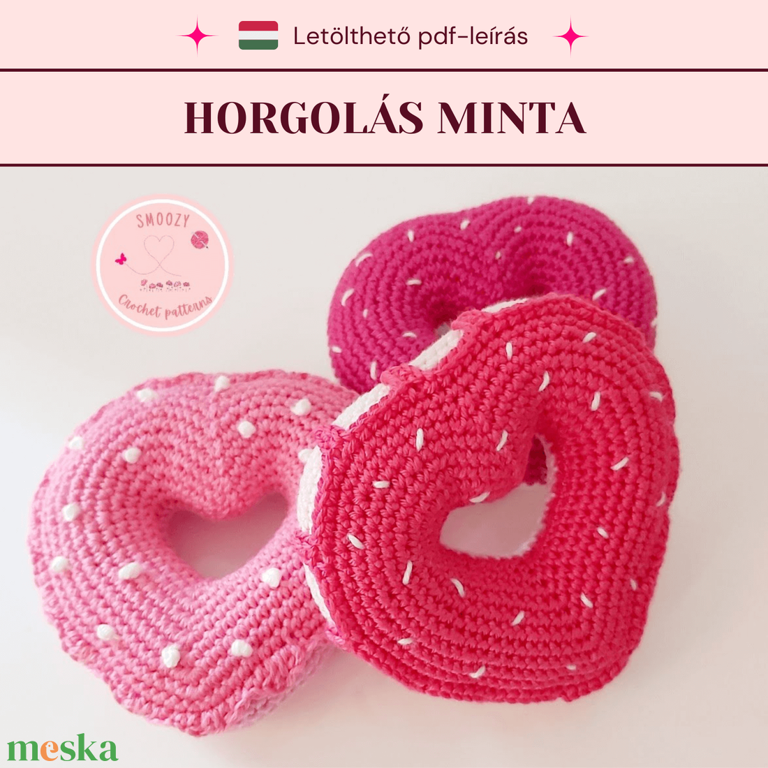 Horgolt Valentin napi szív alakú fánk - diy (csináld magad) - szabásminta, útmutató - horgolási minta - Meska.hu Horgolt Valentin napi szív alakú fánk - diy (csináld magad) - szabásminta, útmutató - horgolási minta - Meska.hu