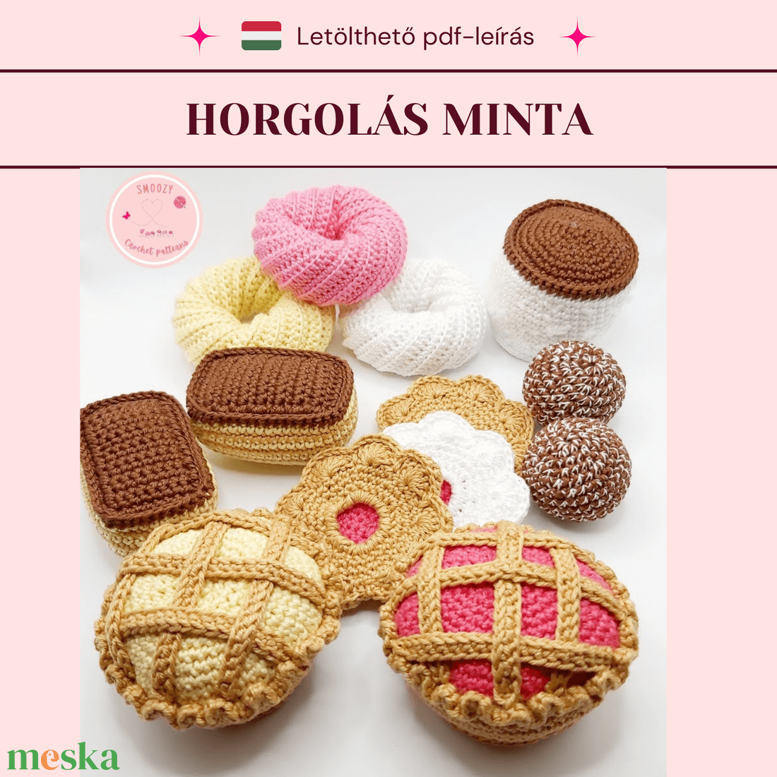 Horgolt sütemények mintaleírás - diy (csináld magad) - szabásminta, útmutató - horgolási minta - Meska.hu Horgolt sütemények mintaleírás - diy (csináld magad) - szabásminta, útmutató - horgolási minta - Meska.hu