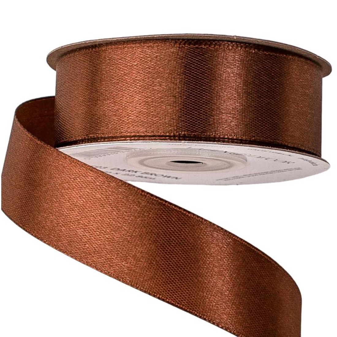 Szatén szalag 25mmx22,86m - sötétbarna - kellékek & szerszámok - rövidáru - szalag, pánt - szatén szalag - Meska.hu