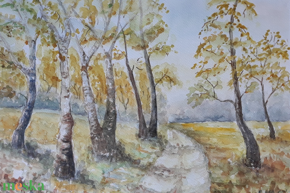 Akvarell tájkép  - művészet - festmény - akvarell - Meska.hu Akvarell tájkép  - művészet - festmény - akvarell - Meska.hu