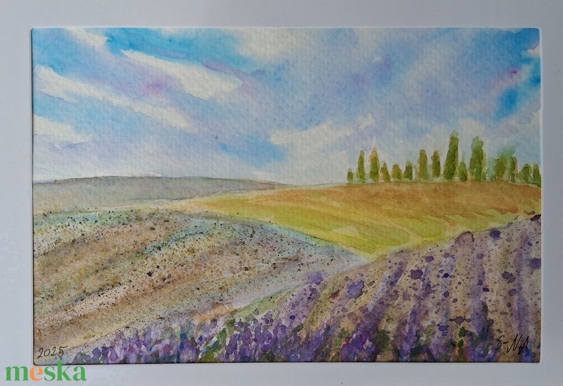 Akvarell tájkép - művészet - festmény - akvarell - Meska.hu