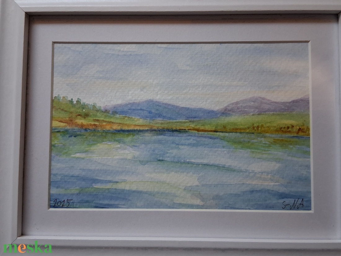 Akvarell miniatűr tájkép  - művészet - festmény - akvarell - Meska.hu Akvarell miniatűr tájkép  - művészet - festmény - akvarell - Meska.hu