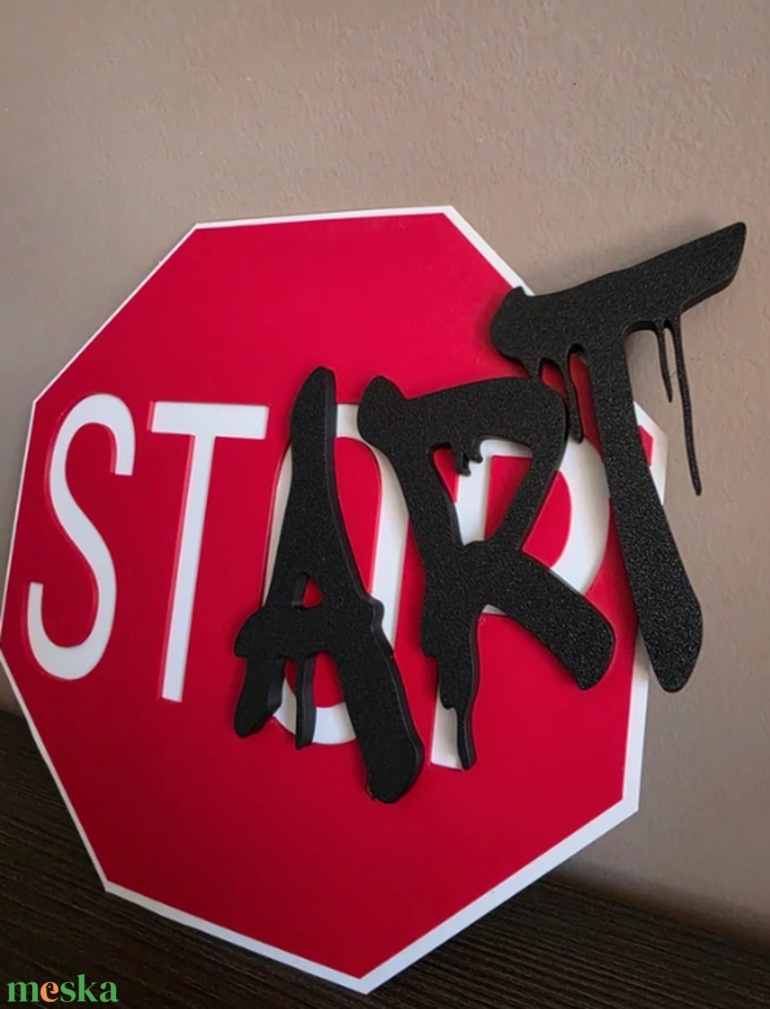 Stop/StART Fali Dísztábla - otthon & életmód - dekoráció - kép & falikép - plakát - Meska.hu