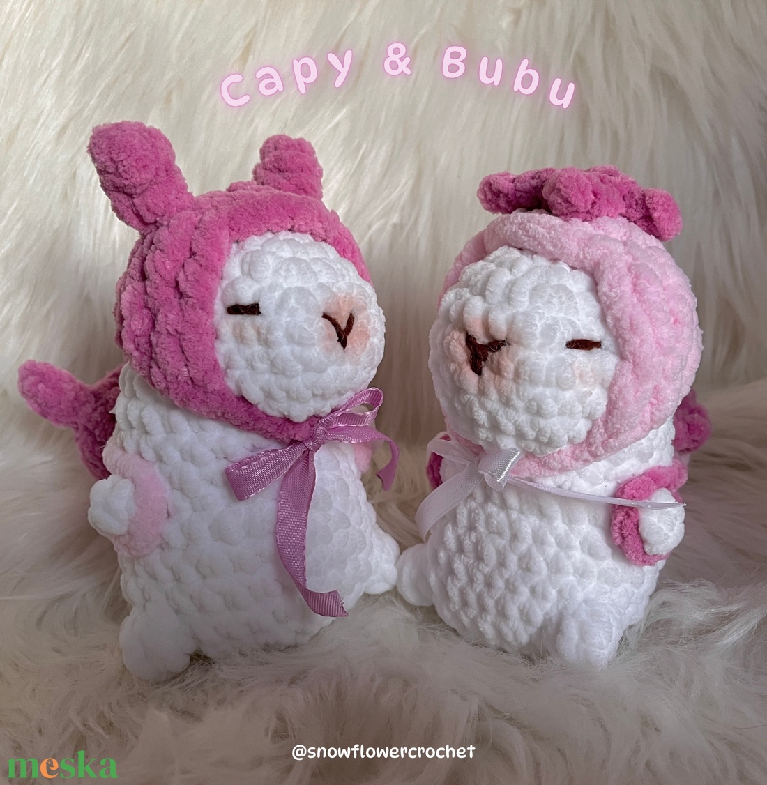 Capy és Bubu fehér capybara plüss páros - kézzel horgolt amigurumi - játék & sport - plüssállat & játékfigura - más figura - Meska.hu Capy és Bubu fehér capybara plüss páros - kézzel horgolt amigurumi - játék & sport - plüssállat & játékfigura - más figura - Meska.hu