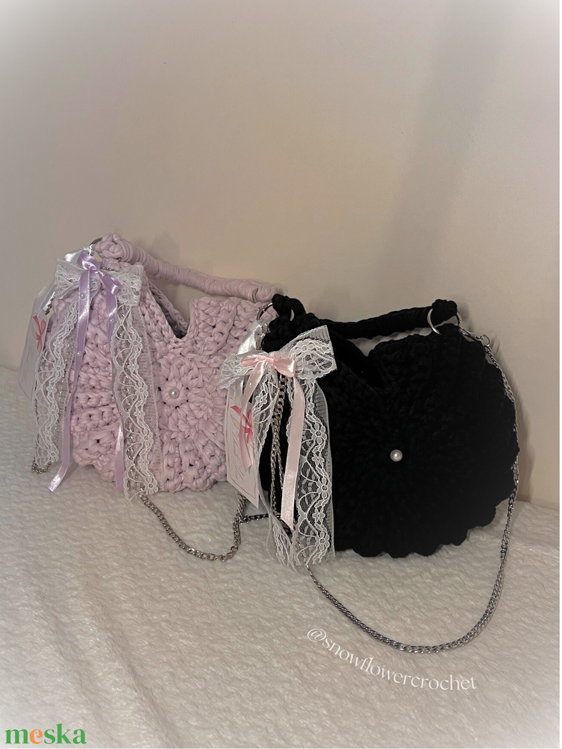 Shell Pearl Collection horgolt csiga/kagyló táska - coquette, vintage stílus, romantikus - táska & tok - kézitáska & válltáska - válltáska - Meska.hu