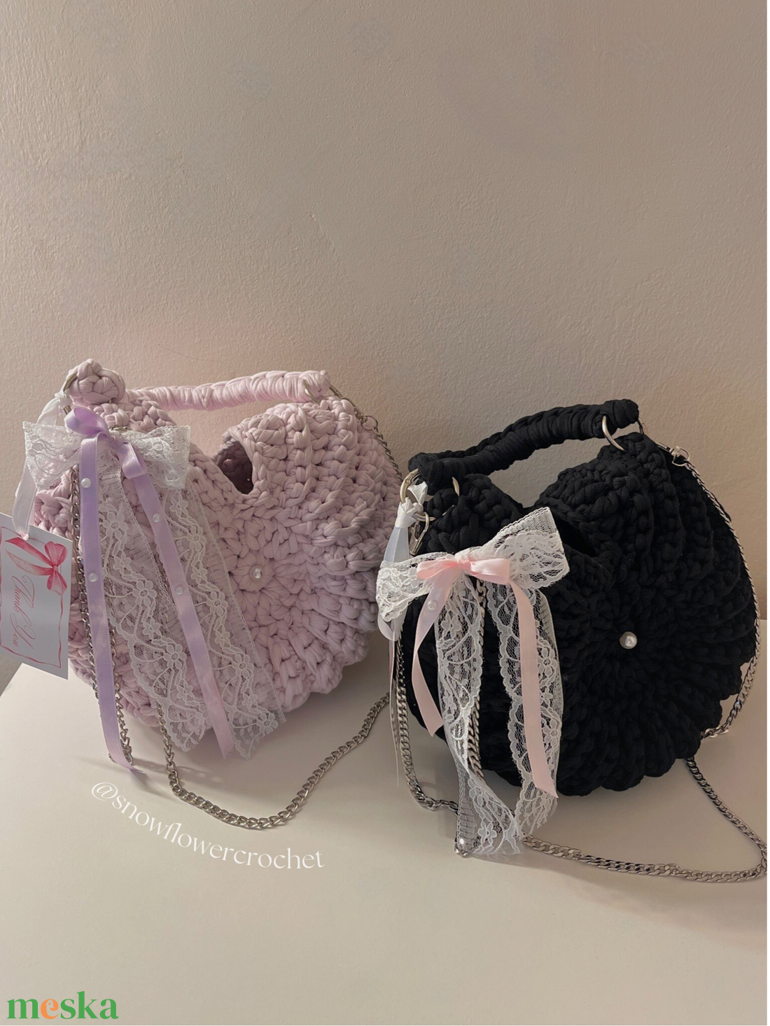 Shell Pearl Collection horgolt csiga/kagyló táska - coquette, vintage stílus, romantikus - táska & tok - kézitáska & válltáska - válltáska - Meska.hu