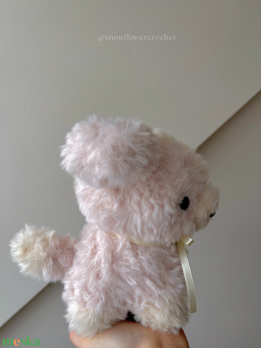 �Milky kutyus plüss, horgolt, pasztell színekben, coquette soft stílusban - játék & sport - plüssállat & játékfigura - kutya - Meska.hu