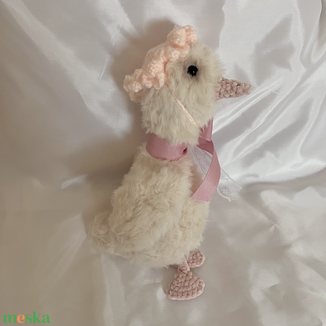 �Mille horgolt coquette baba kacsa, amigurumi, horgolt plüss - játék & sport - plüssállat & játékfigura - más figura - Meska.hu