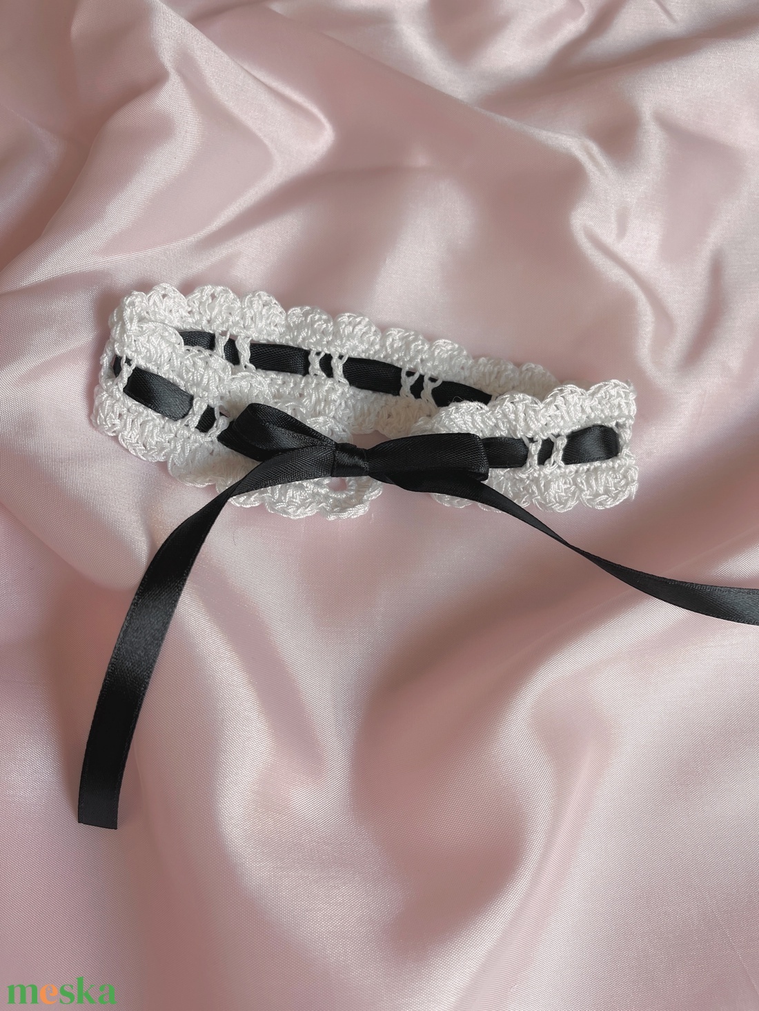 Sugarlace Choker - kézzel horgolt csipke choker nyaklánc, romantikus horgolt nyakdísz - ékszer - nyaklánc - nyakpánt, gallér - Meska.hu