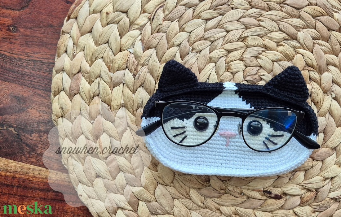 Cicás szemüvegtartó horgolás minta - diy (csináld magad) - szabásminta, útmutató - horgolási minta - Meska.hu