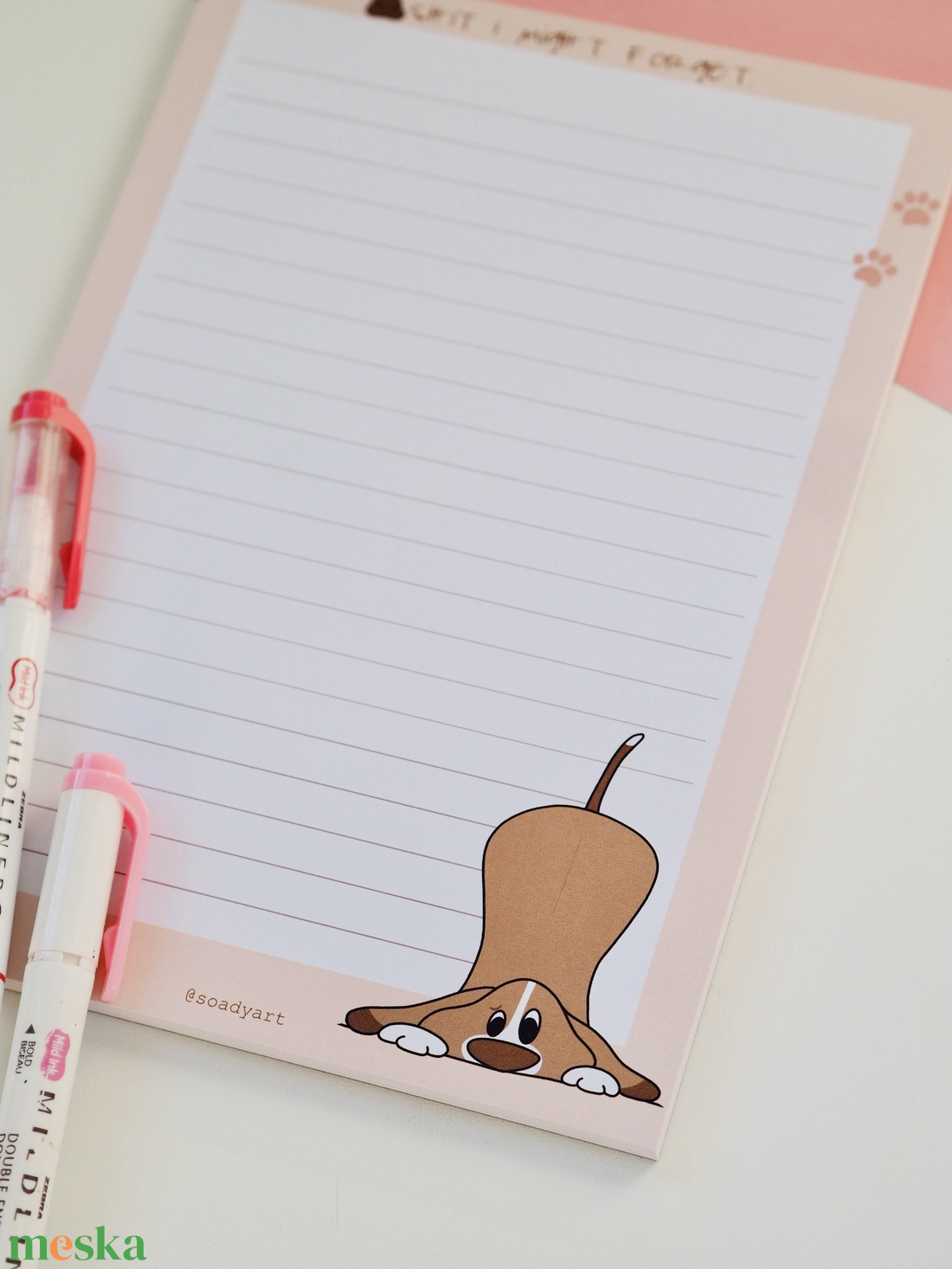 Shit I might forget felíratú, A5ös, kutyás  jegyzettömb - otthon & életmód - papír, írószer - naptár & tervező - Meska.hu