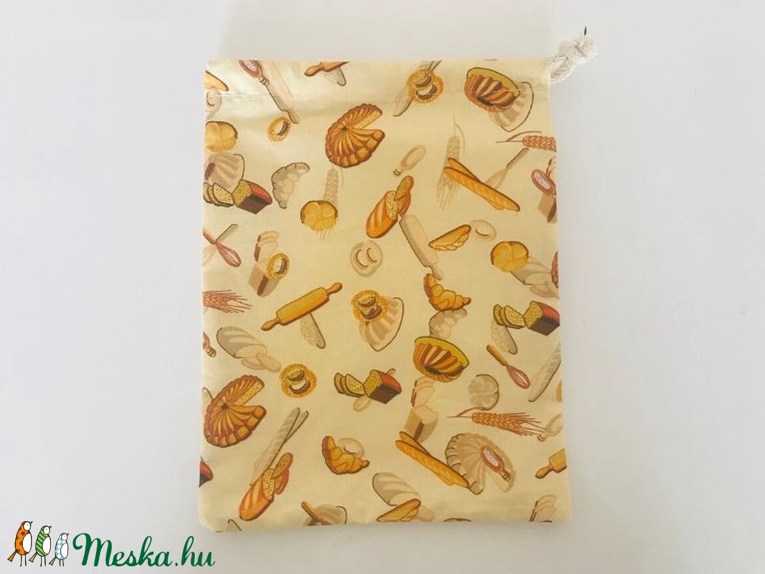 Zsinóros vászonzsák - péksütis -  - Meska.hu