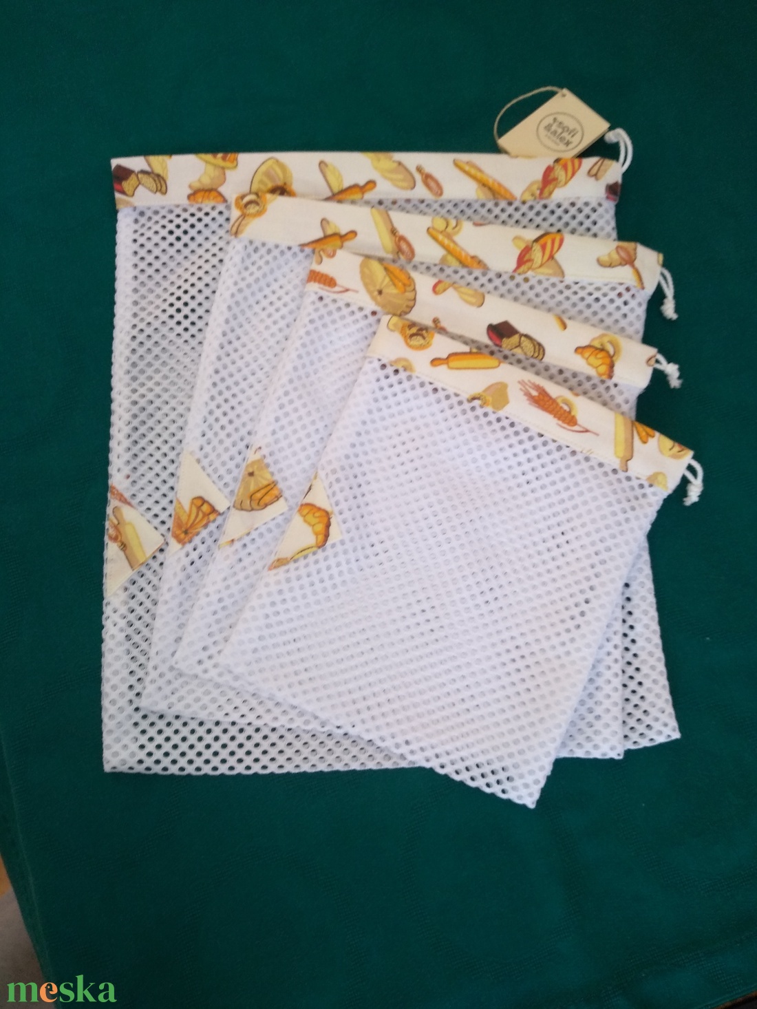 4 darabos bevásárló szütyő - táska & tok - bevásárlás & shopper táska - zöldség/gyümölcs zsák - Meska.hu