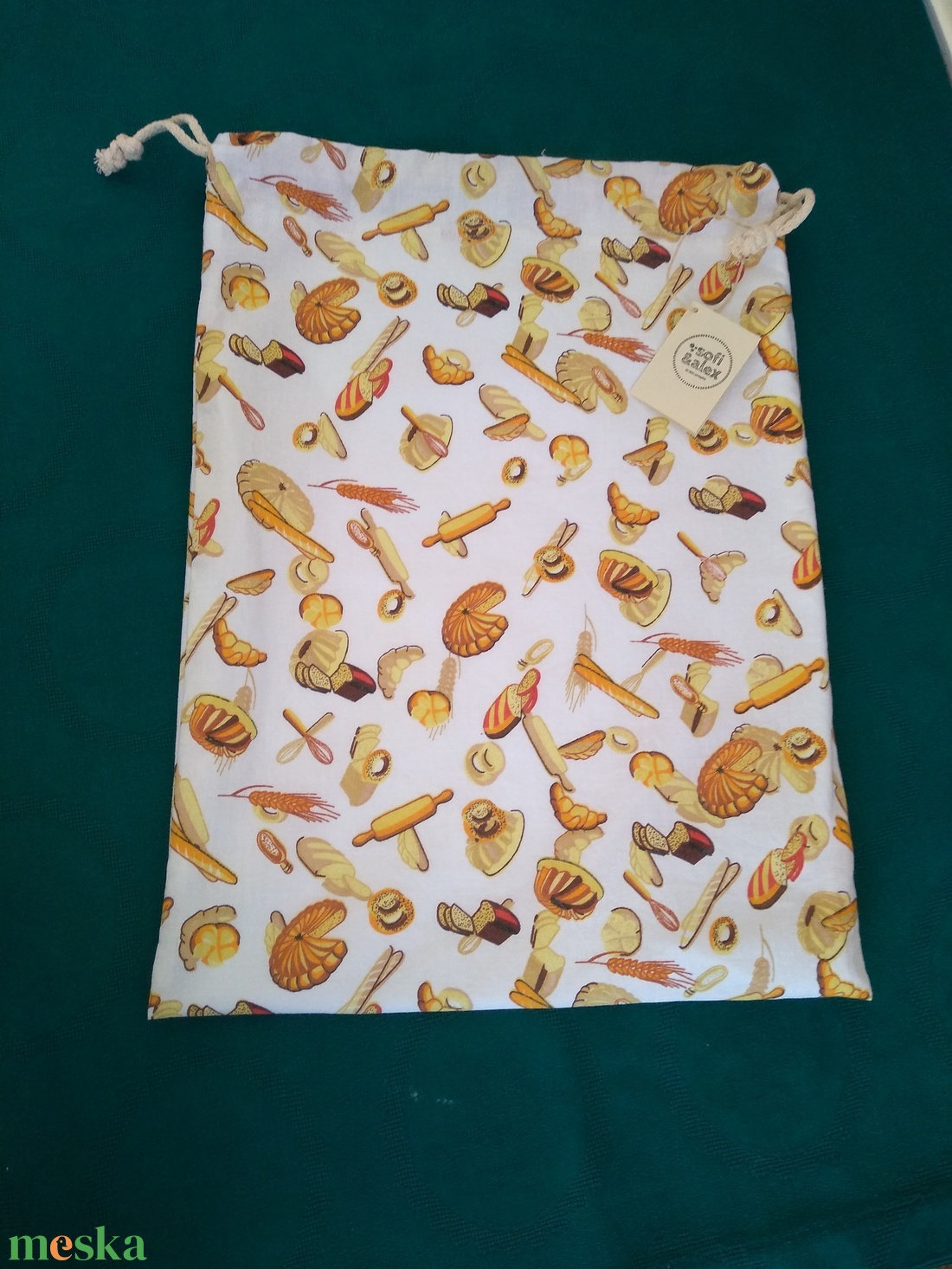 Kenyeres, süteményes zsák PUL béléssel - táska & tok - bevásárlás & shopper táska - kenyeres zsák - Meska.hu