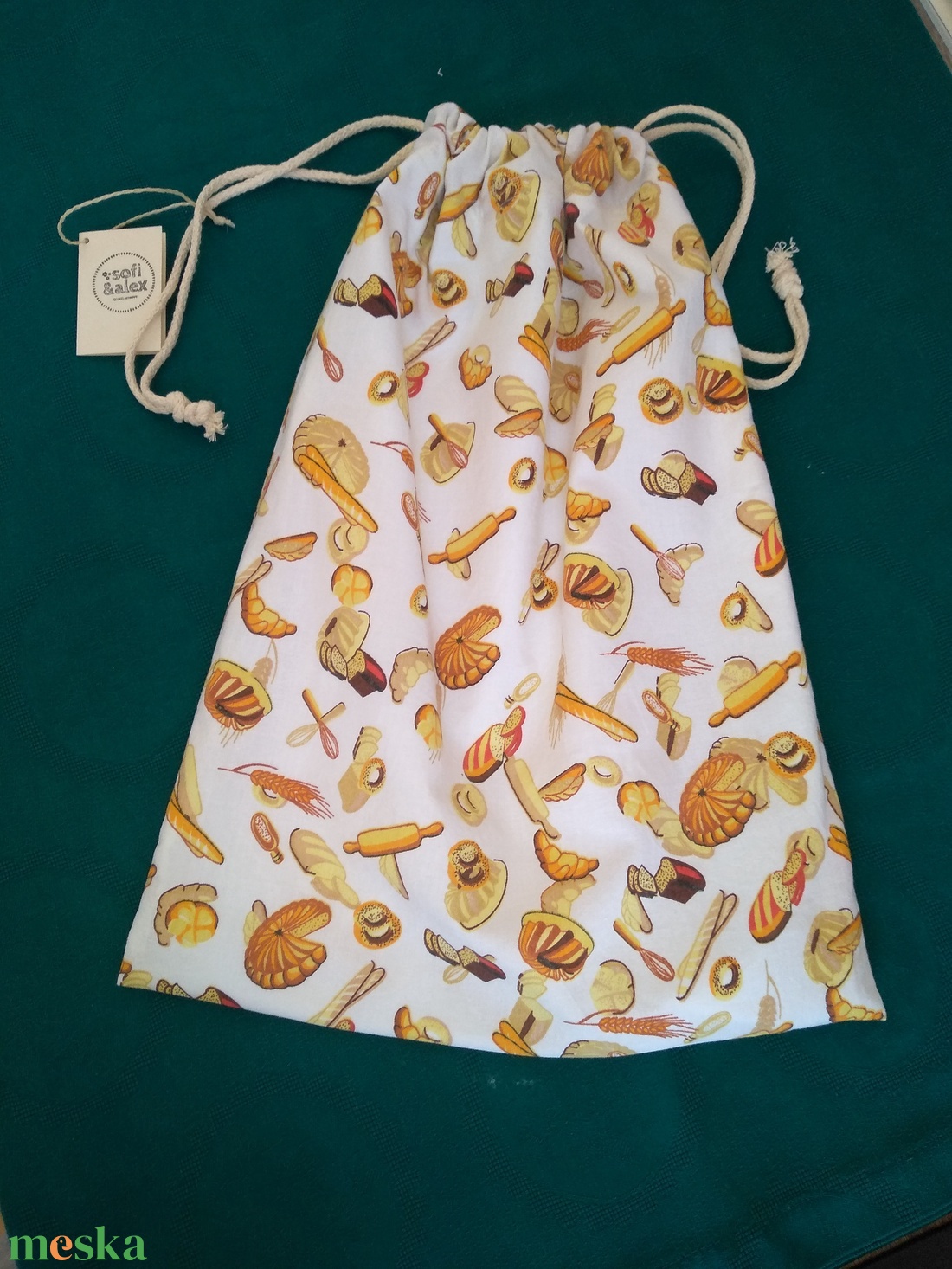 Kenyeres, süteményes zsák PUL béléssel - táska & tok - bevásárlás & shopper táska - kenyeres zsák - Meska.hu