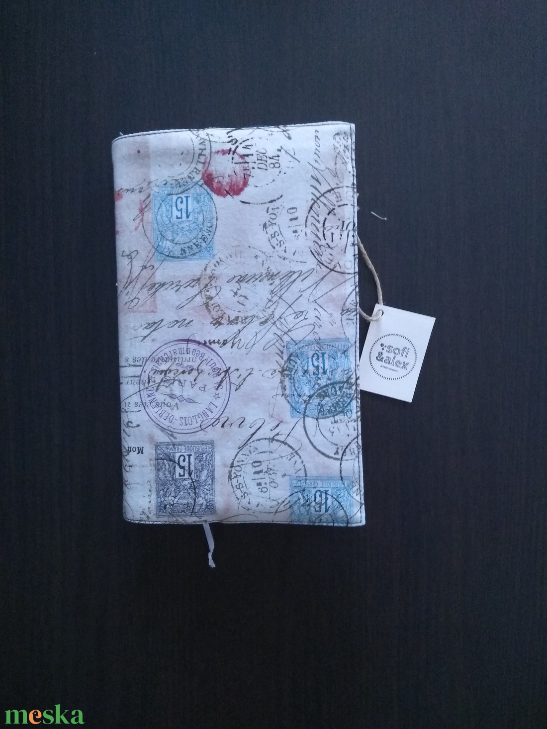 Textil könyvborító - otthon & életmód - papír, írószer - könyv- és füzetborító - Meska.hu