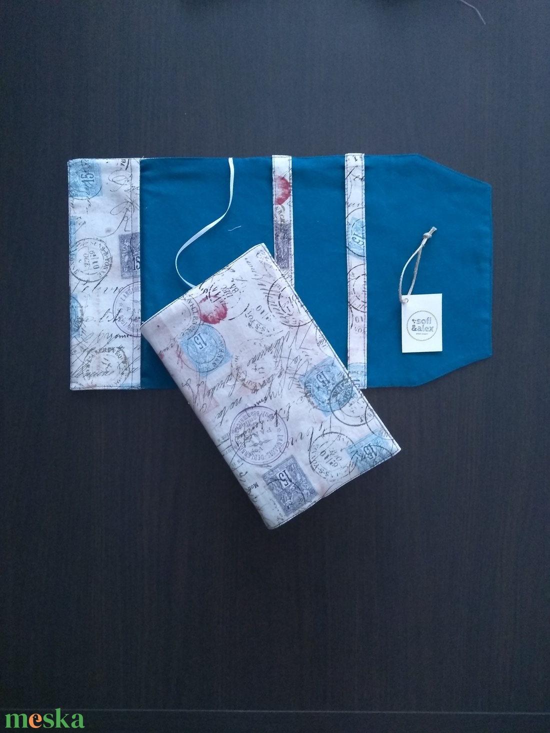 Textil könyvborító - otthon & életmód - papír, írószer - könyv- és füzetborító - Meska.hu