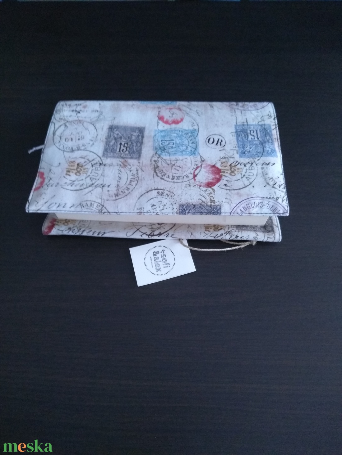 Textil könyvkabát - otthon & életmód - papír, írószer - könyv- és füzetborító - Meska.hu