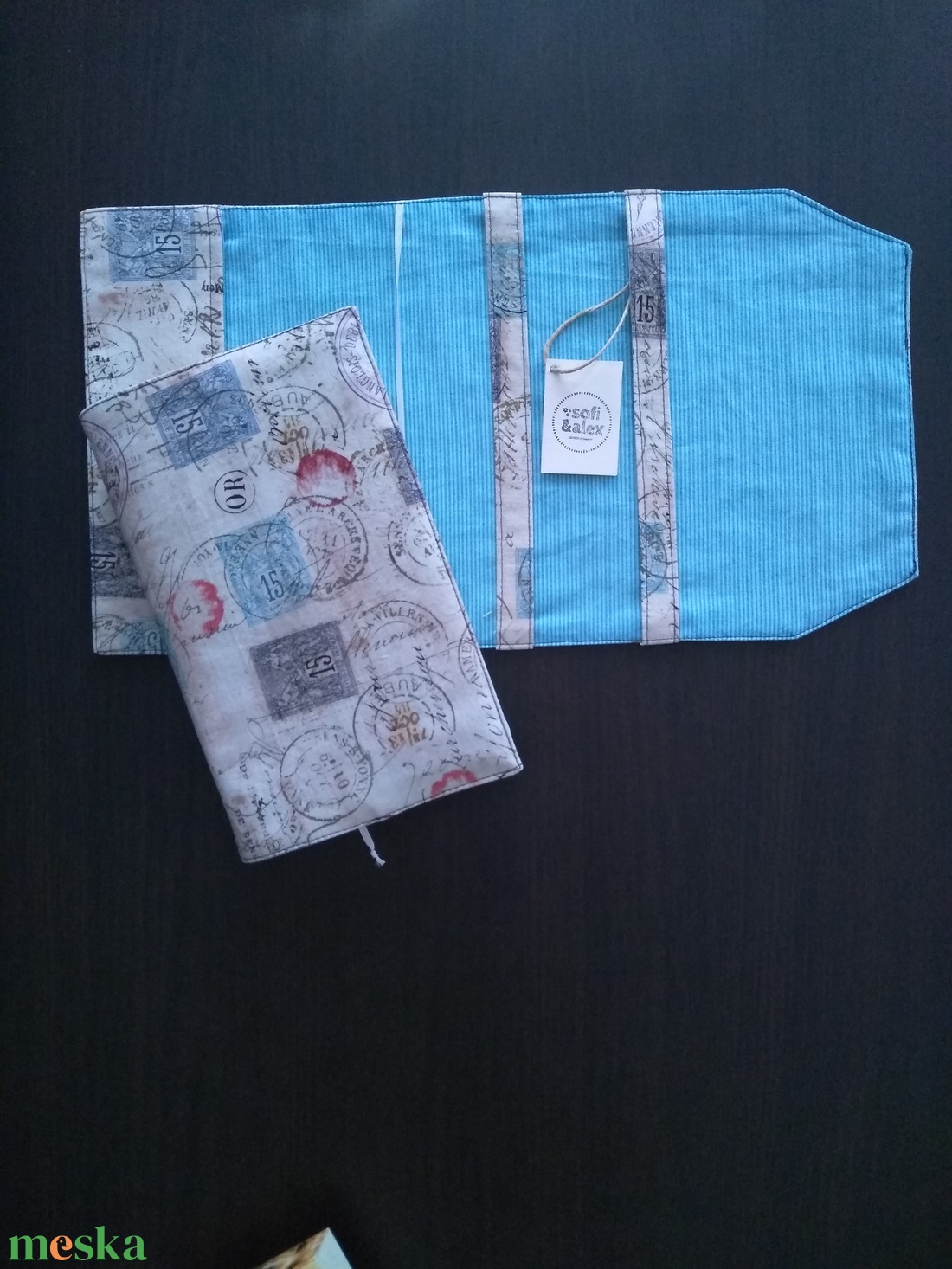 Textil könyvkabát - otthon & életmód - papír, írószer - könyv- és füzetborító - Meska.hu