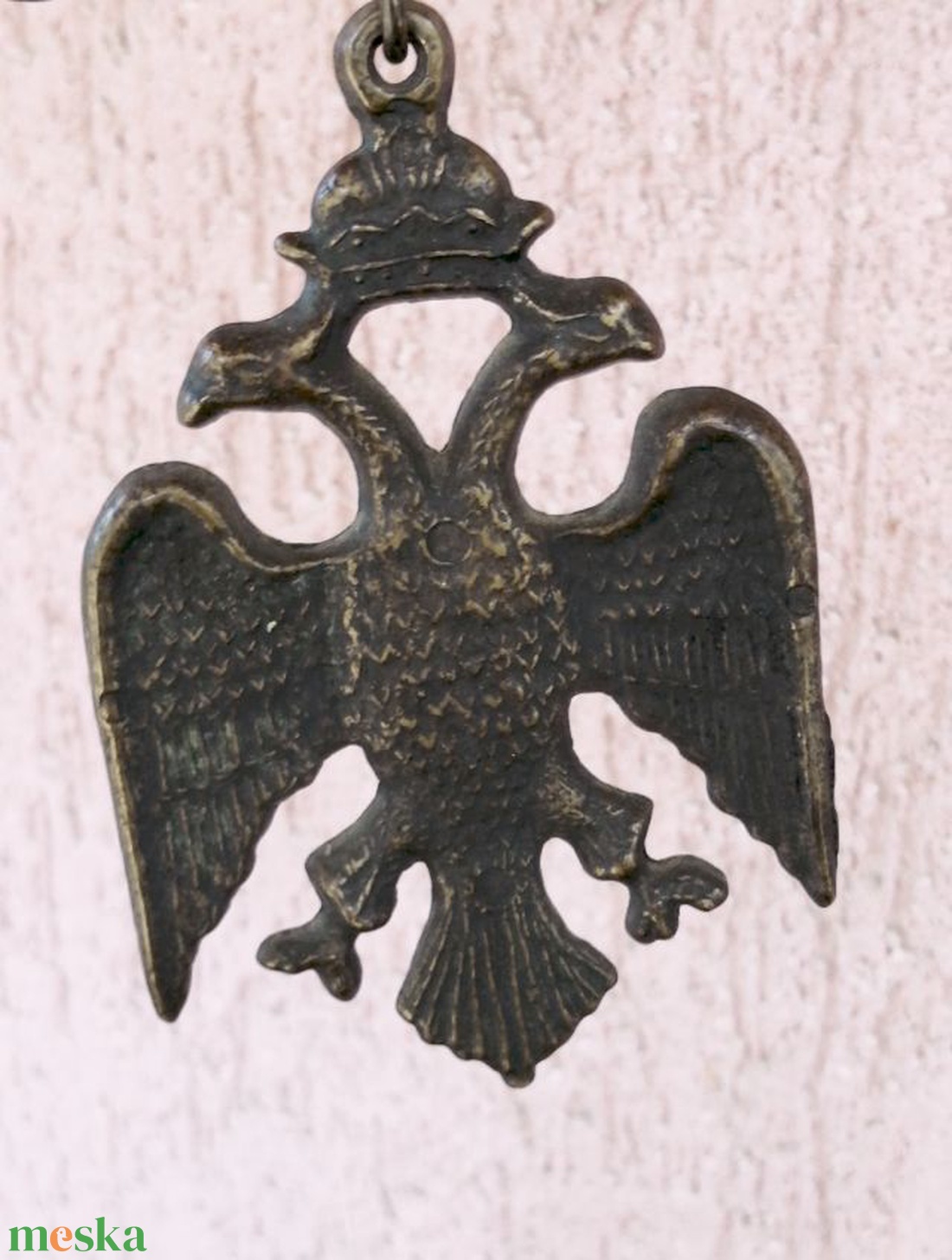 Ortodox kardos, és kétfejű sas alakos bronz felfüggeszthető gyertyatartó a távolkeletről. - otthon & életmód - gyertya, illat, aroma - gyertyatartó - Meska.hu