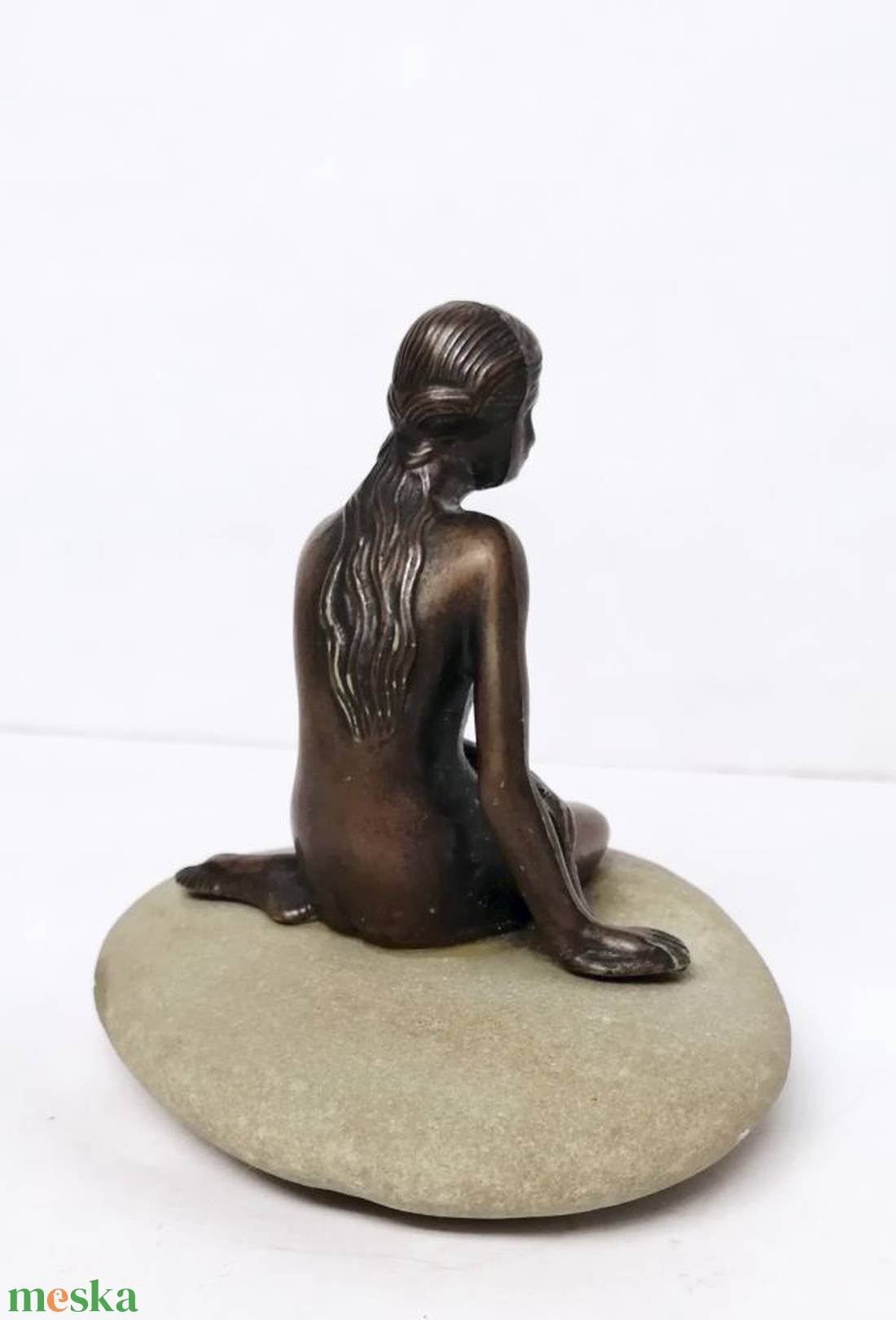 A kis hableány - Koppenhága - bronz figura lapos kavicson - bronz, kő - művészet - szobor - fém - Meska.hu