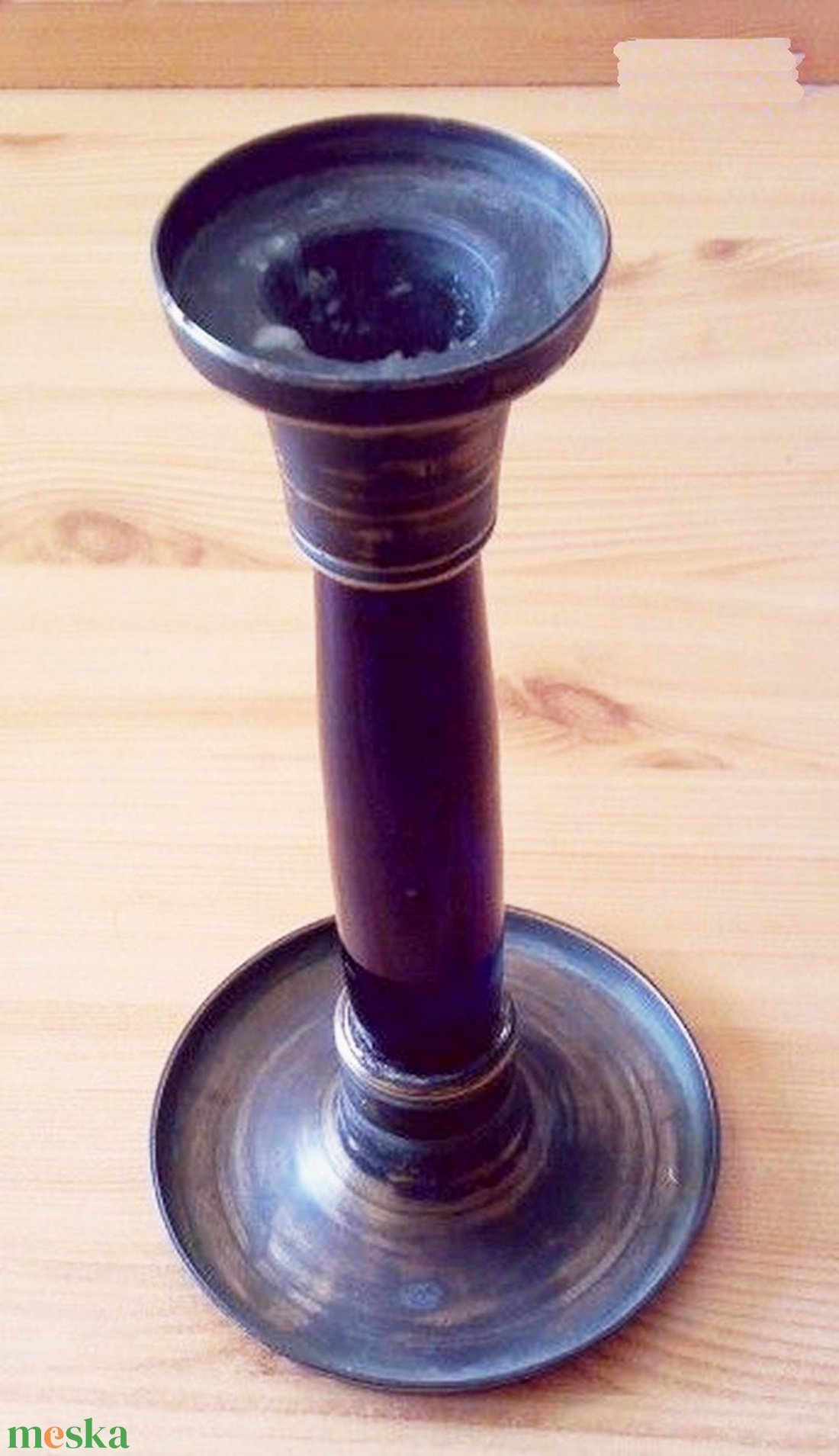 Gyertyatartópár, üveg testű biedermeier stílusban, retro hangulatvilágításhoz, hibátlan állapotban - otthon & életmód - gyertya, illat, aroma - gyertyatartó - Meska.hu