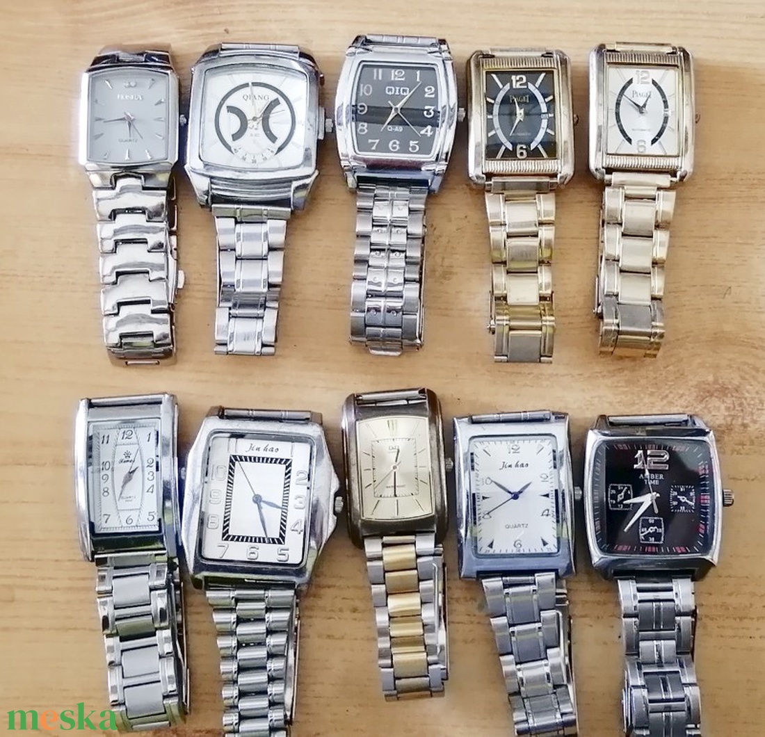 10db stílusazonos újszerű állapotú quartz óra. Elemcserére szorulnak - ékszer - karóra és ékszeróra - karóra - Meska.hu