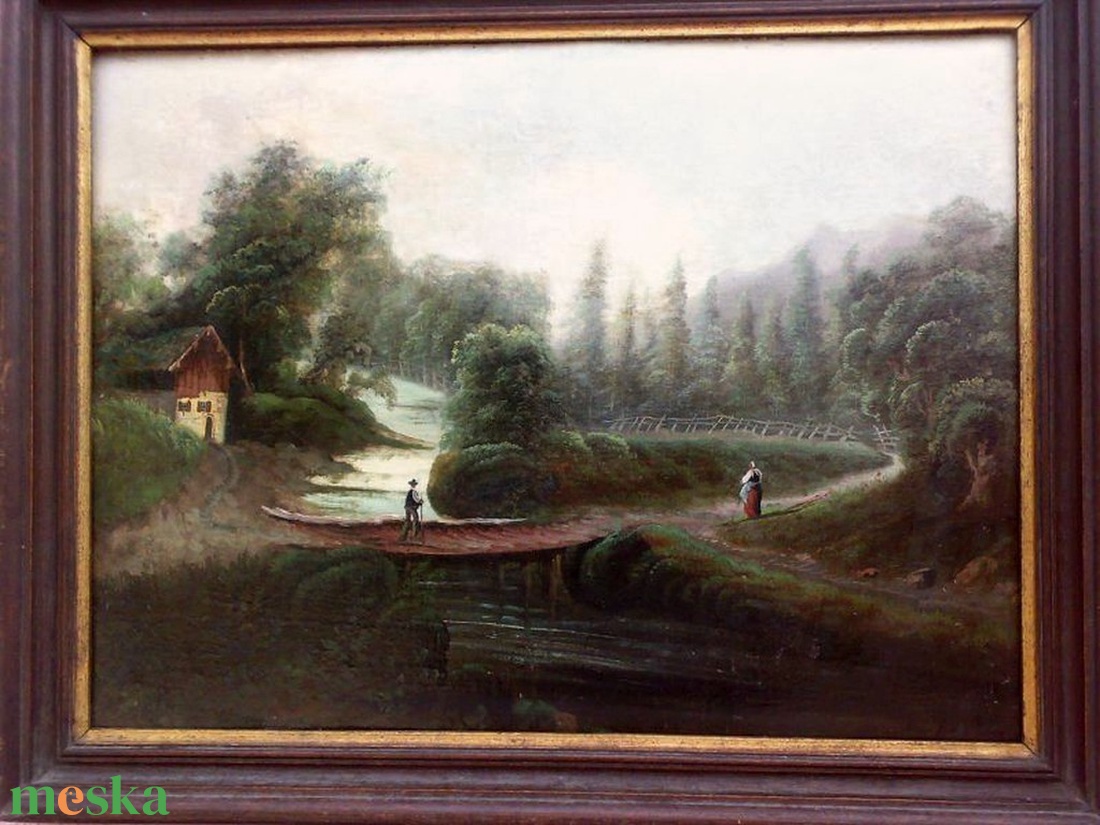 Randevú a híd lábánál, antik olajfestmény, IFJ. MARKÓ KÁROLY (1822 - 1891) - művészet - festmény - olajfestmény - Meska.hu Randevú a híd lábánál, antik olajfestmény, IFJ. MARKÓ KÁROLY (1822 - 1891) - művészet - festmény - olajfestmény - Meska.hu