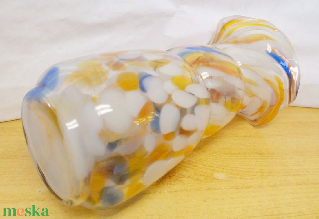 Fodros szájú Muránói Splatter Art Glass váza 1930-1940-es évek ritkaság a vitrinedbe - otthon & életmód - dekoráció - virágdísz és tartó - váza - Meska.hu Fodros szájú Muránói Splatter Art Glass váza 1930-1940-es évek ritkaság a vitrinedbe - otthon & életmód - dekoráció - virágdísz és tartó - váza - Meska.hu