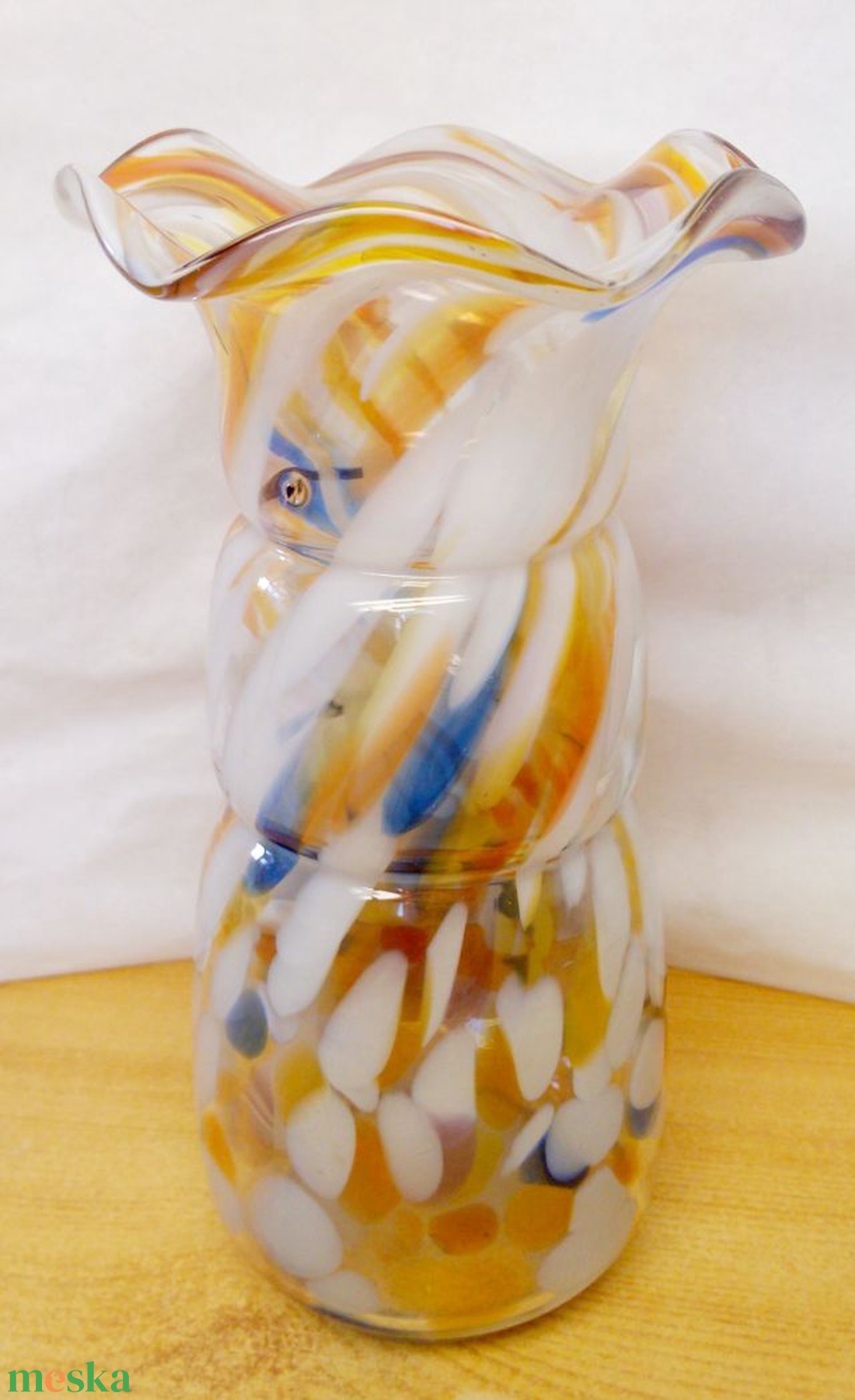 Fodros szájú Muránói Splatter Art Glass váza 1930-1940-es évek ritkaság a vitrinedbe - otthon & életmód - dekoráció - virágdísz és tartó - váza - Meska.hu Fodros szájú Muránói Splatter Art Glass váza 1930-1940-es évek ritkaság a vitrinedbe - otthon & életmód - dekoráció - virágdísz és tartó - váza - Meska.hu