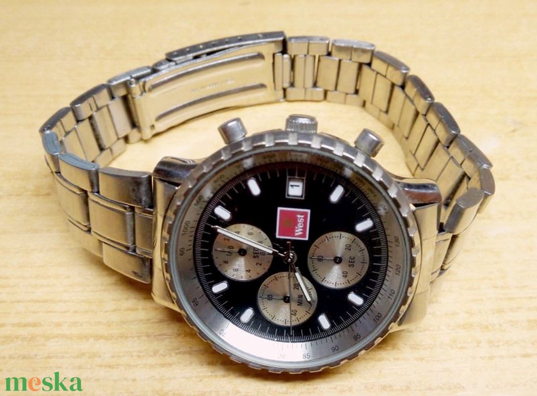 WEST Quartz chronograph watch férfi karóra, szép állapotban, használatra, vagy gyűjteménybe - ékszer - karóra és ékszeróra - karóra - Meska.hu WEST Quartz chronograph watch férfi karóra, szép állapotban, használatra, vagy gyűjteménybe - ékszer - karóra és ékszeróra - karóra - Meska.hu