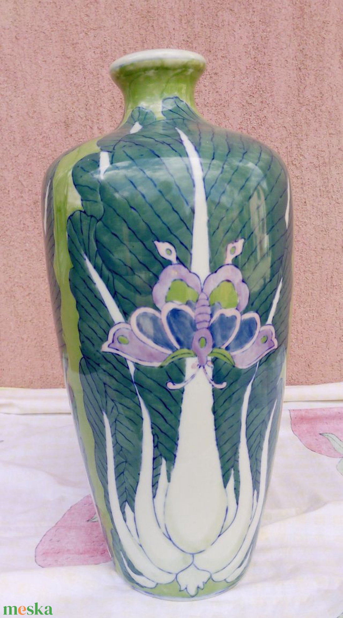 Óriás porcelán lámpaalj különleges pillangós festéssel - otthon & életmód - lámpa - állólámpa - Meska.hu Óriás porcelán lámpaalj különleges pillangós festéssel - otthon & életmód - lámpa - állólámpa - Meska.hu