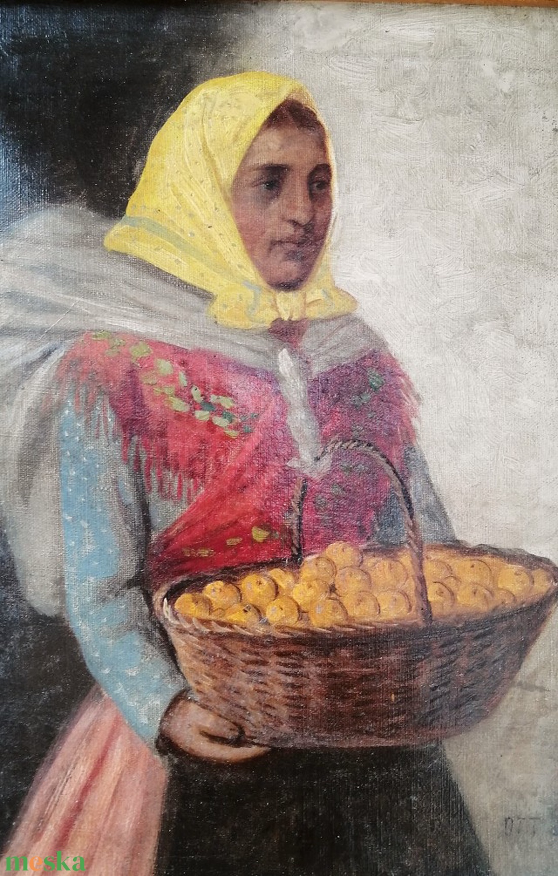 Piaci gyümölcsárus batyuval, Ott Zoltán festőművész alkotása - művészet - festmény - olajfestmény - Meska.hu Piaci gyümölcsárus batyuval, Ott Zoltán festőművész alkotása - művészet - festmény - olajfestmény - Meska.hu