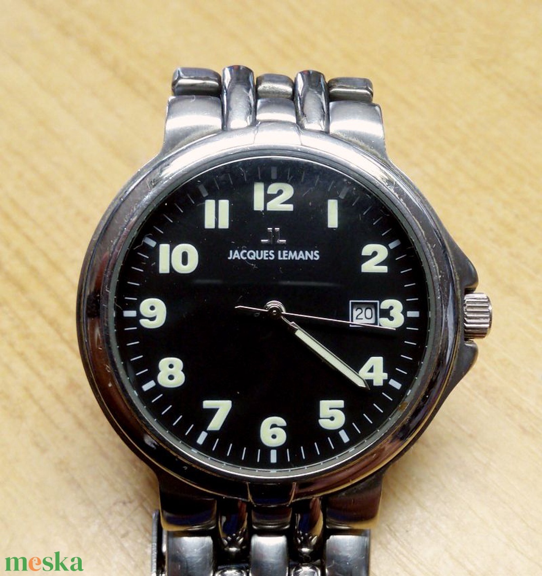 Jacques Lemans Quartz Super-LumiNova naptáras, acél tokos férfi karóra, szép állapotban - ékszer - karóra és ékszeróra - karóra - Meska.hu Jacques Lemans Quartz Super-LumiNova naptáras, acél tokos férfi karóra, szép állapotban - ékszer - karóra és ékszeróra - karóra - Meska.hu