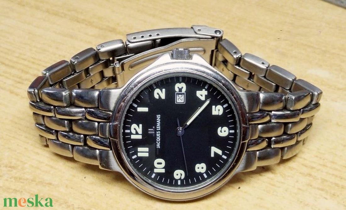 Jacques Lemans Quartz Super-LumiNova naptáras, acél tokos férfi karóra, szép állapotban - ékszer - karóra és ékszeróra - karóra - Meska.hu Jacques Lemans Quartz Super-LumiNova naptáras, acél tokos férfi karóra, szép állapotban - ékszer - karóra és ékszeróra - karóra - Meska.hu