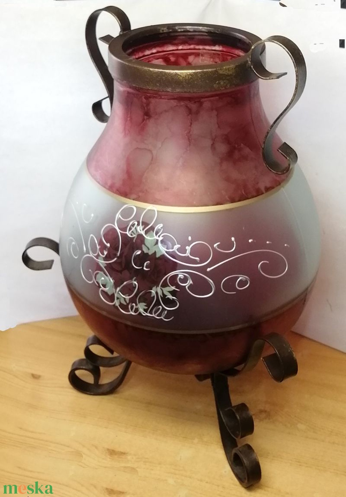 Óriás méretű festett állványos Muránói Art Glass váza 1950-1960-es évek - otthon & életmód - dekoráció - virágdísz és tartó - váza - Meska.hu Óriás méretű festett állványos Muránói Art Glass váza 1950-1960-es évek - otthon & életmód - dekoráció - virágdísz és tartó - váza - Meska.hu