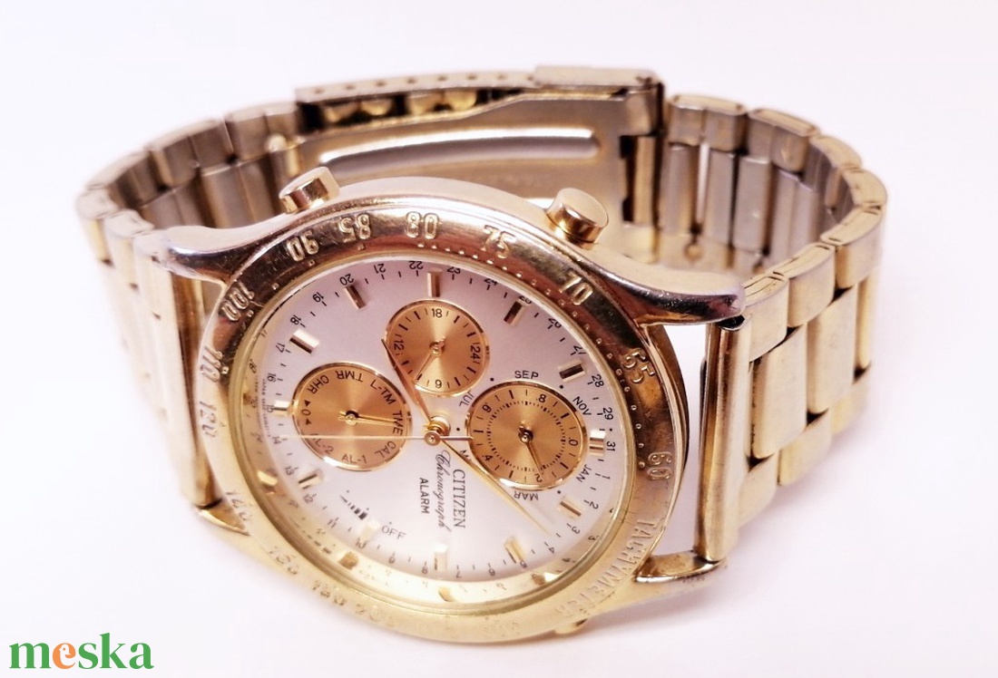 Retro minőségi karóra. Citizen Chronograph Alarm aranyozott újszerű karcmentes - ékszer - karóra és ékszeróra - karóra - Meska.hu Retro minőségi karóra. Citizen Chronograph Alarm aranyozott újszerű karcmentes - ékszer - karóra és ékszeróra - karóra - Meska.hu