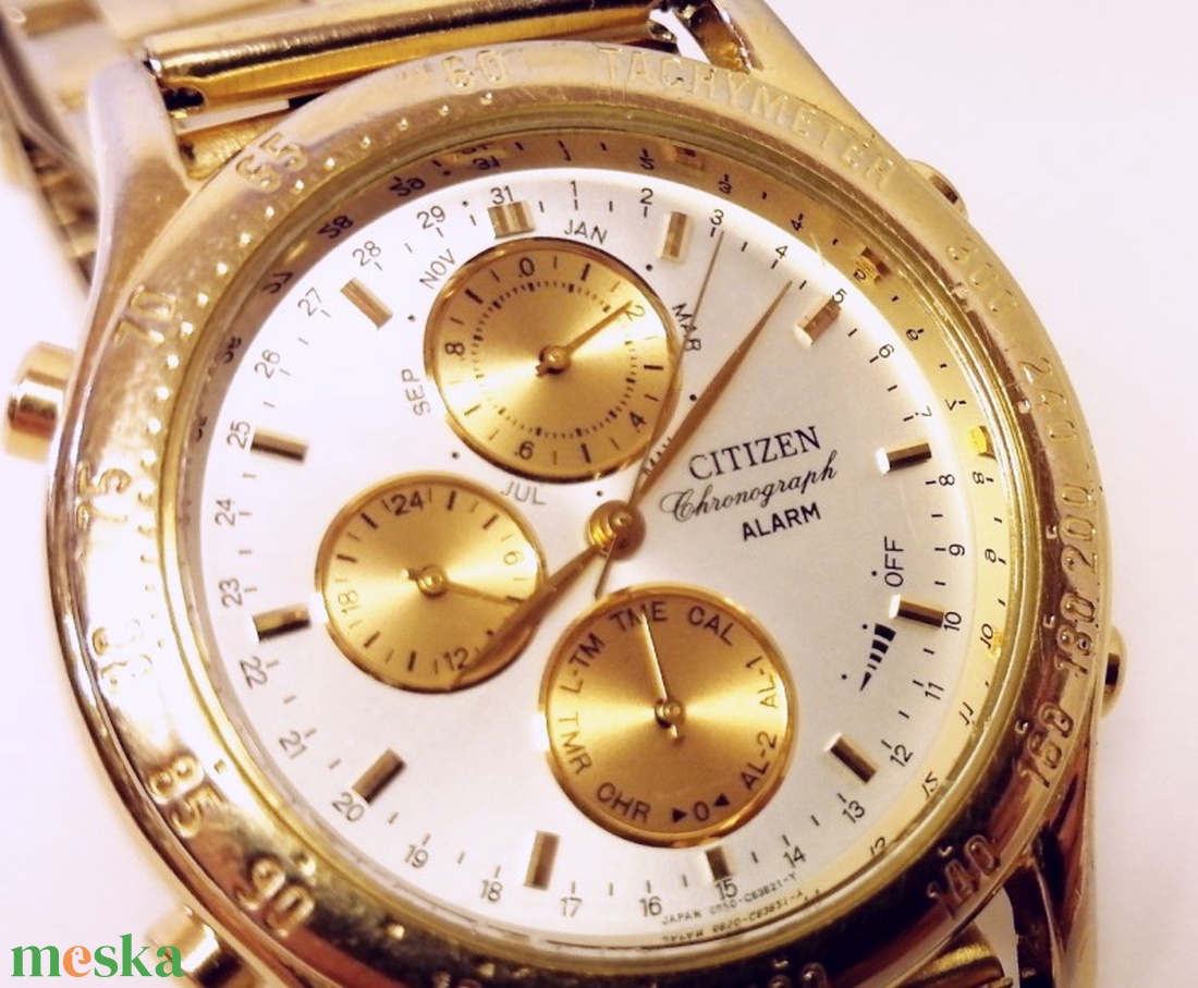 Retro minőségi karóra. Citizen Chronograph Alarm aranyozott újszerű karcmentes - ékszer - karóra és ékszeróra - karóra - Meska.hu Retro minőségi karóra. Citizen Chronograph Alarm aranyozott újszerű karcmentes - ékszer - karóra és ékszeróra - karóra - Meska.hu
