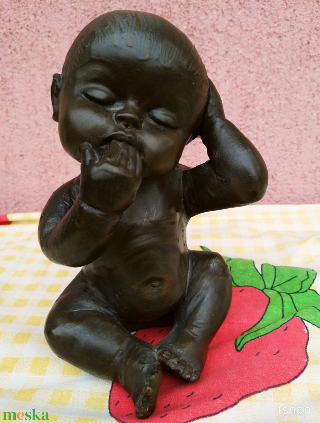 Modern szobrász műalkotás. Bronz bevonatos kerámia szobor. Csecsemő - művészet - szobor - kerámia - Meska.hu Modern szobrász műalkotás. Bronz bevonatos kerámia szobor. Csecsemő - művészet - szobor - kerámia - Meska.hu